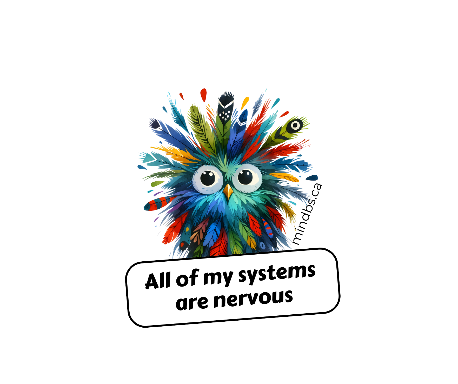All of my systems are nervous Kiss-cut vinyl funny sticker
