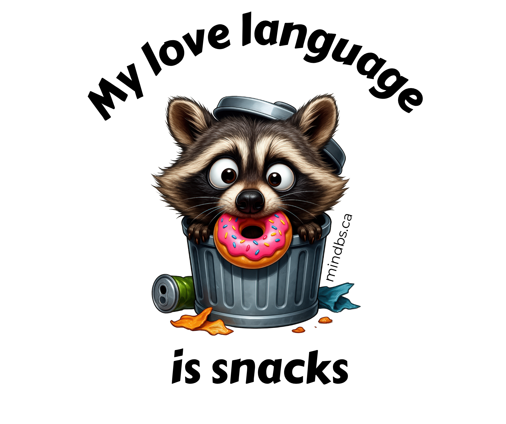 My love Language is Snacks Kiss-cut vinyl funny sticker