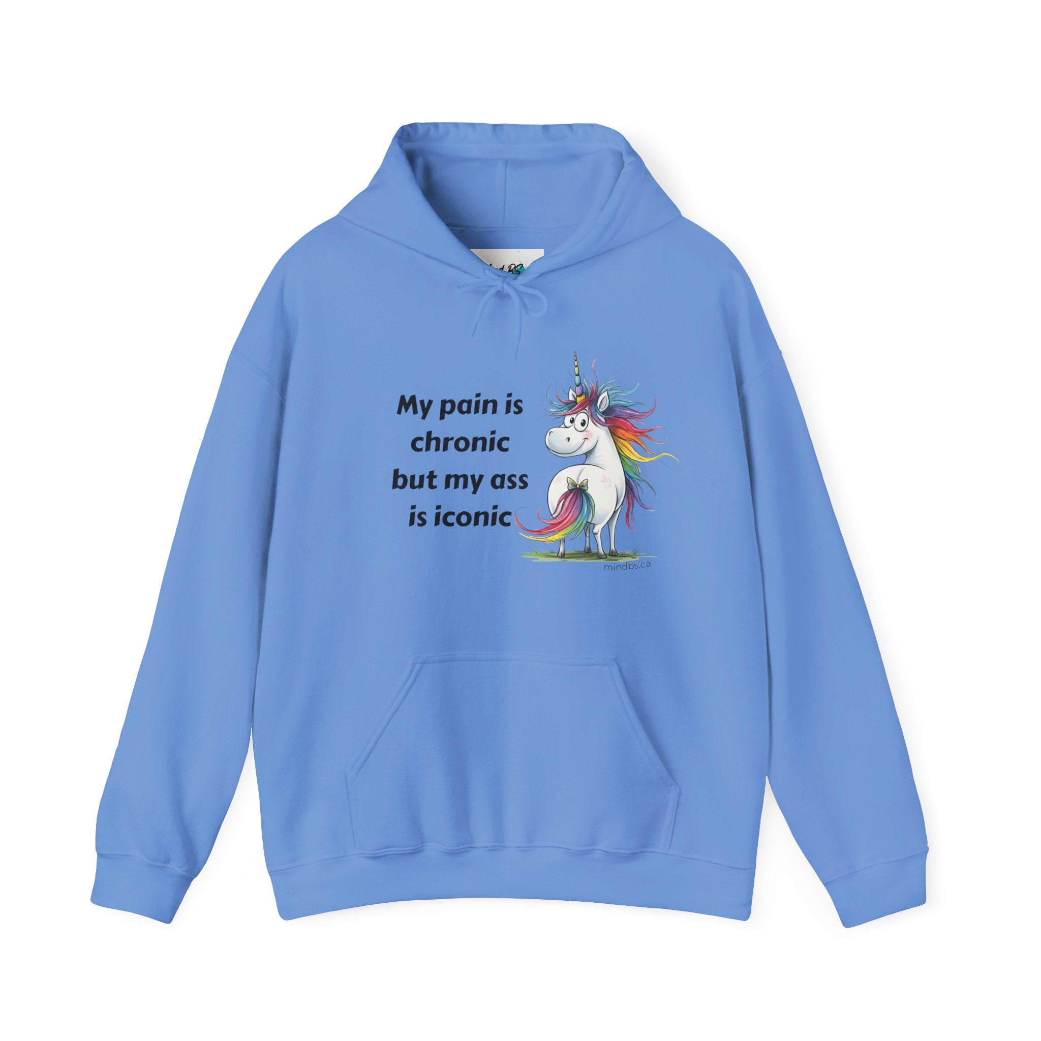 My Pain is Chronic but my Ass is Iconic Unicorn Hoodie | Cozy Sweatshirt | Cute Gift for Friends | Fun Casual Wear | Perfect for Fall & Winter