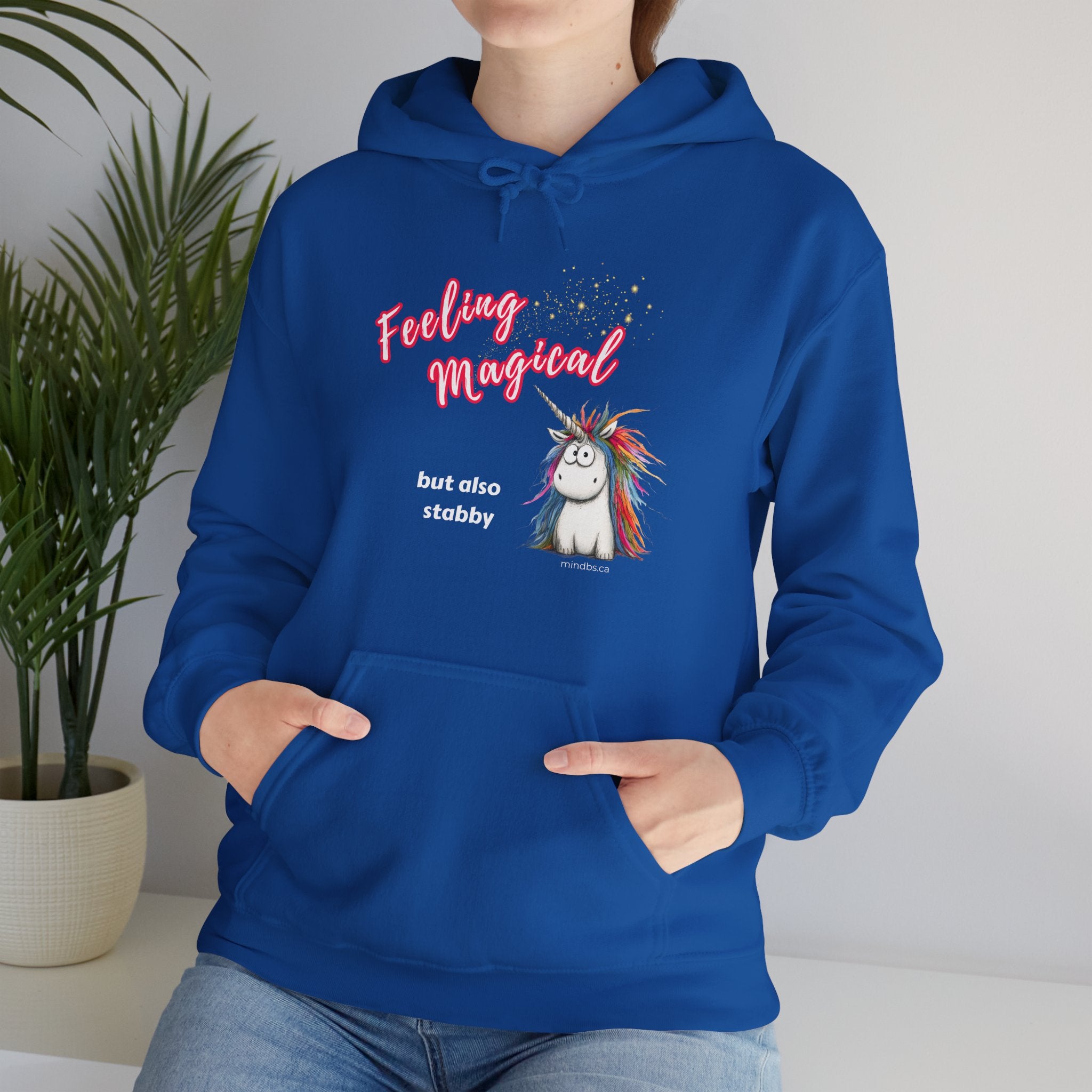 Feeling Magical but Also Stabby Unicorn Hoodie | Cozy Sweatshirt | Cute Gift for Friends | Fun Casual Wear | Perfect for Fall & Winter