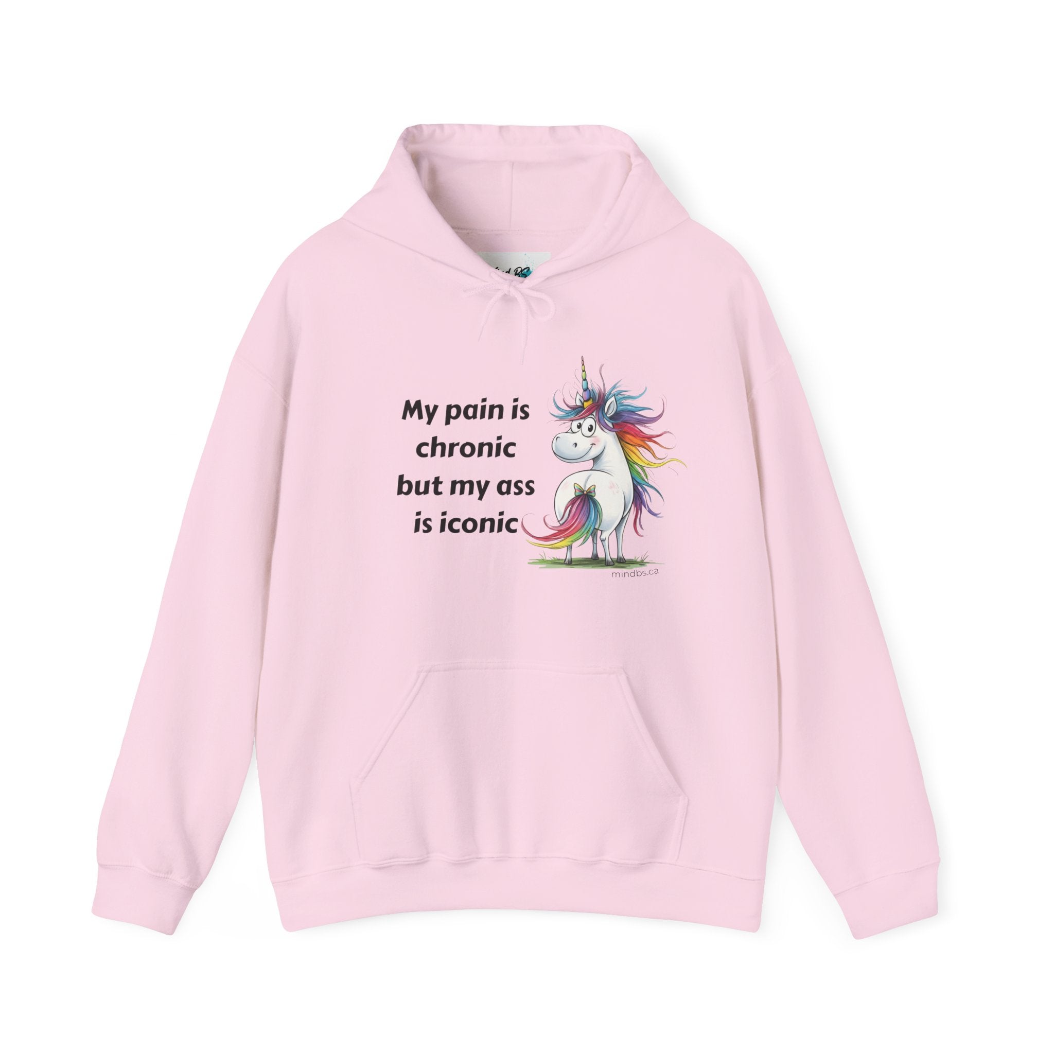 My Pain is Chronic but my Ass is Iconic Unicorn Hoodie | Cozy Sweatshirt | Cute Gift for Friends | Fun Casual Wear | Perfect for Fall & Winter