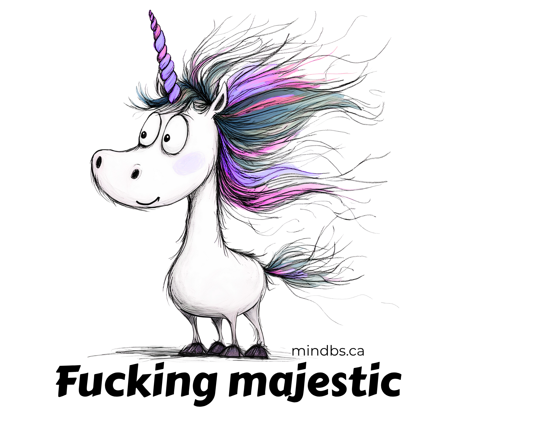 Fucking Majestic Kiss-cut vinyl funny sticker