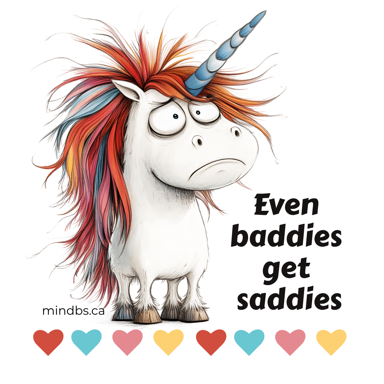 Even Baddies get Saddies Kiss-cut vinyl funny sticker