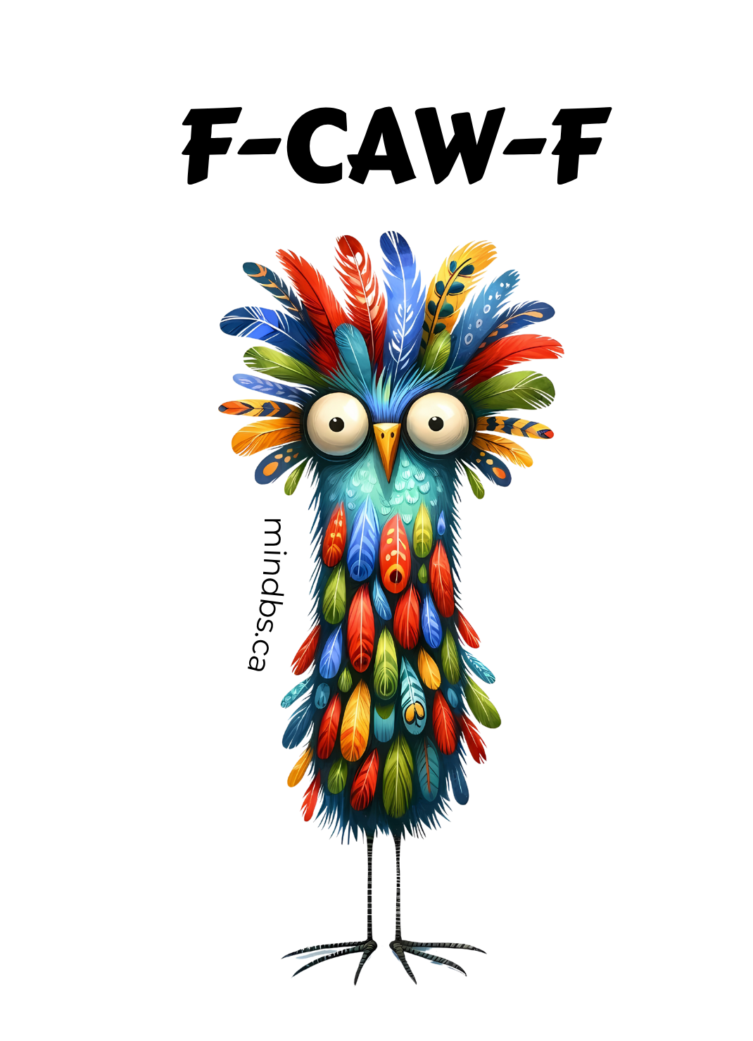 F-CAW-F Kiss-cut vinyl funny sticker