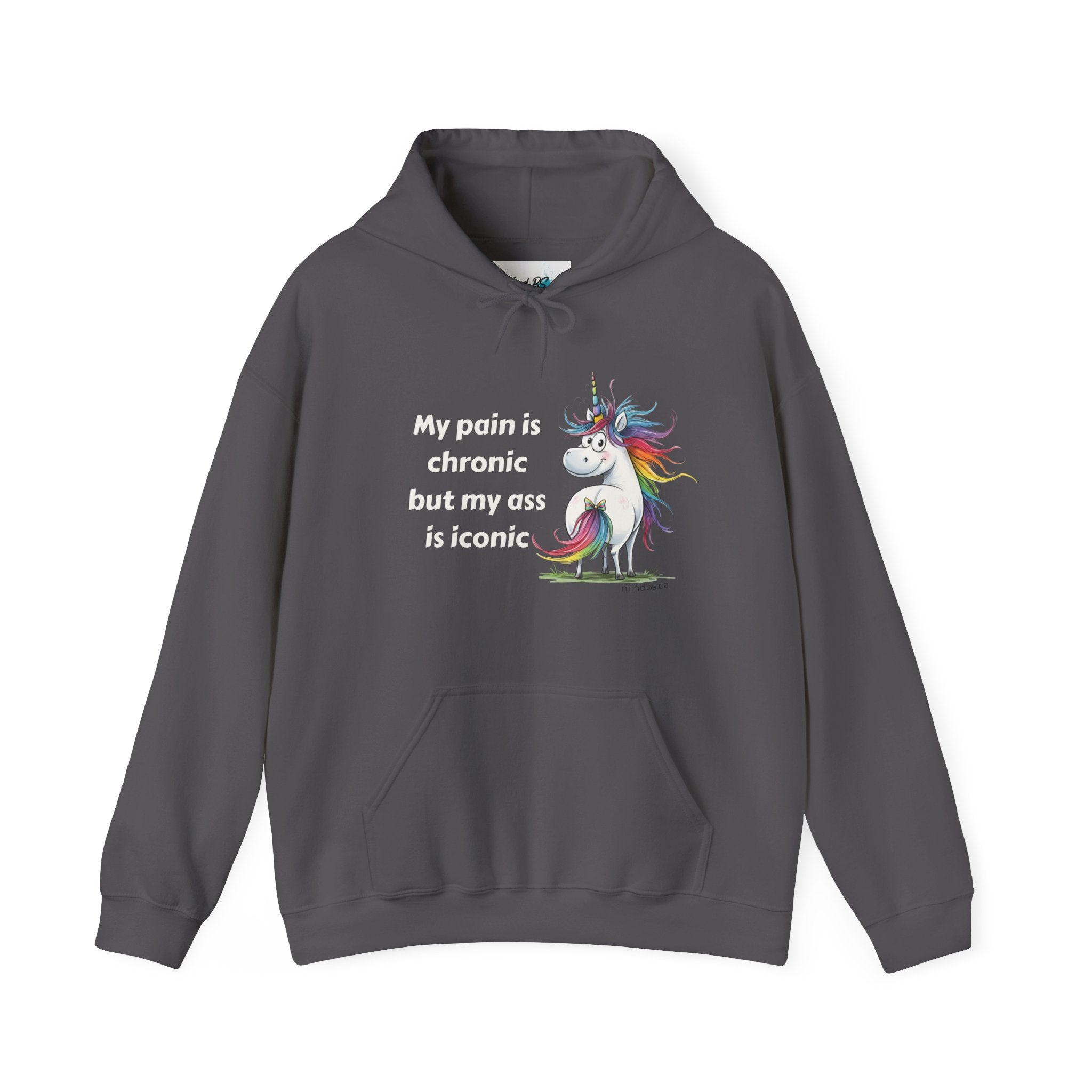 My Pain is Chronic but my Ass is Iconic Unicorn Hoodie | Cozy Sweatshirt | Cute Gift for Friends | Fun Casual Wear | Perfect for Fall & Winter