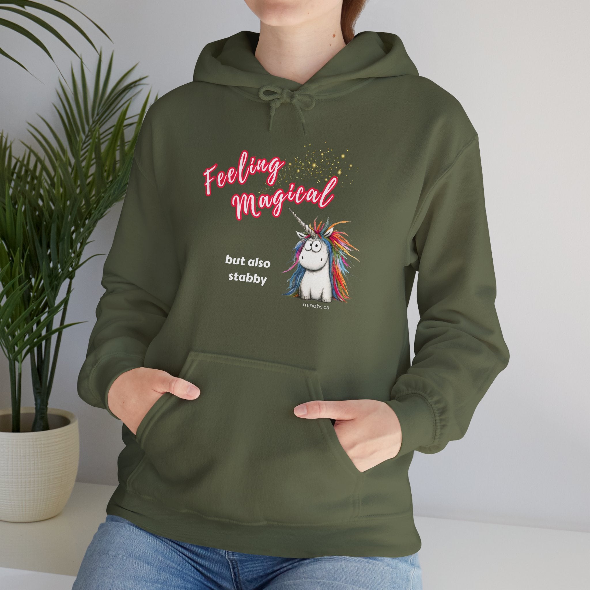 Feeling Magical but Also Stabby Unicorn Hoodie | Cozy Sweatshirt | Cute Gift for Friends | Fun Casual Wear | Perfect for Fall & Winter
